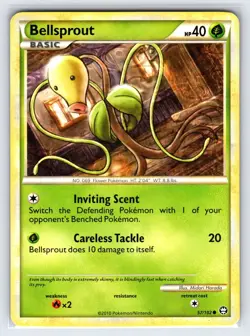 Bellsprout 57/102 2010 Triumphant Set Pokemon Card Common - Lp - Image 1