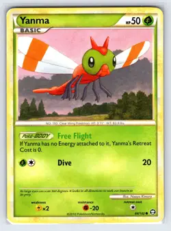 Yanma 84/102 2010 Triumphant Set Pokemon Card Common - Lp/Mp - Image 1