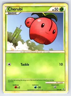 Cherubi 47/95 Unleashed Set Pokemon Card Non Holo Common - Mp - Image 1