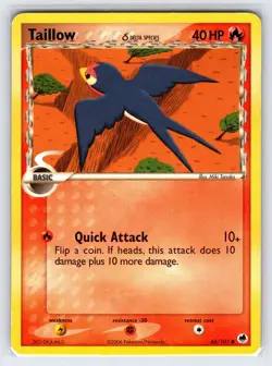 Taillow Delta Species 66/101 2006 EX Dragon Frontiers Pokemon Card Uncommon - Lp - Image 1