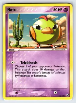 Natu 63/115 2005 EX Unseen Forces Pokemon Card Nintendo Non Holo Common - Nm - Image 1