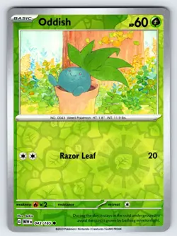 Oddish 043/165 2023 S&V Pokemon 151 Set Pokemon Card TCG Reverse Holo - Nm - Image 1