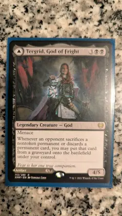 Magic: The Gathering Tergrid God of Fright Kaldheim Rare Black Creature Card - Image 1
