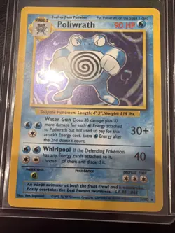 Poliwrath - 13/102 - Pokemon Base Set Unlimited Holo Rare Card WOTC NM - Image 1