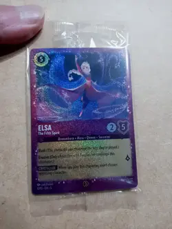 Elsa - The Fifth Spirit - Lorcana Promo Card Holo - New in package. - Image 1