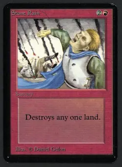 ***Alpha Stone Rain (Corner Ding)*** MTG Alpha Magic Kid Icarus - Image 1