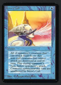 ***Alpha Siren's Call (Corner Ding)*** MTG Alpha Magic Kid Icarus - Image 1