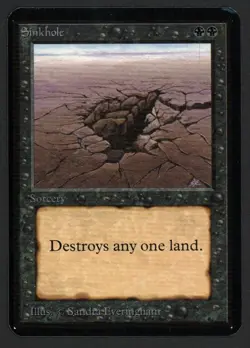 ***Alpha Sinkhole (Corner Ding)*** MTG Alpha Magic Kid Icarus - Image 1