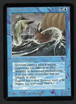 ***Alpha Sea Serpent (Corner Ding)*** MTG Alpha Magic Kid Icarus - Image 1