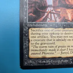 Magic the Gathering Antiquities Gate to Phyrexia Black Rare Card MTG - Image 4