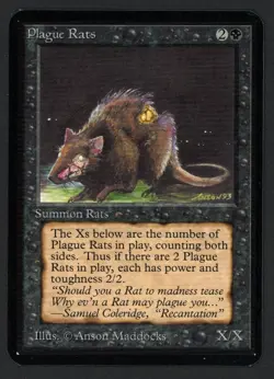 ***Alpha Plague Rats (Corner Ding)*** MTG Alpha Magic Kid Icarus - Image 1