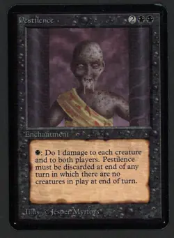 ***Alpha Pestilence (Corner Ding)*** MTG Alpha Magic Kid Icarus - Image 1