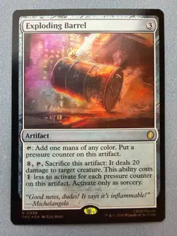 Exploding Barrel (Surge Foil) NM - Teenage Mutant Ninja Turtles MTG TMNT 0039 - Image 1