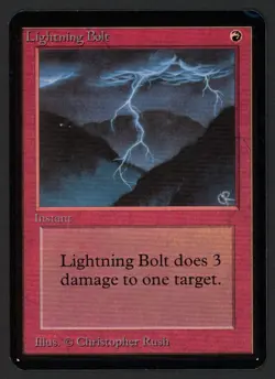 ***Alpha Lightning Bolt (Corner Ding)*** MTG Alpha Magic Kid Icarus - Image 1
