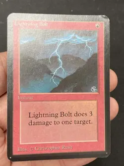 ***Alpha Lightning Bolt (Corner Ding)*** MTG Alpha Magic Kid Icarus - Image 3