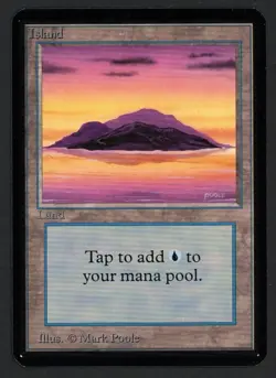 ***Alpha Island Sunset (Corner Ding)*** MTG Alpha Magic Kid Icarus - Image 1