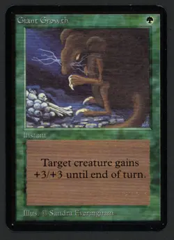 ***Alpha Giant Growth (Corner Ding)*** MTG Alpha Magic Kid Icarus - Image 1