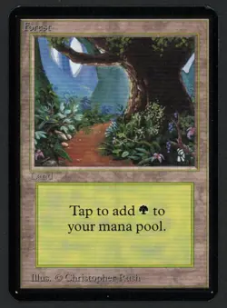 ***Alpha Forest Path (Corner Ding)*** MTG Alpha Magic Kid Icarus - Image 1