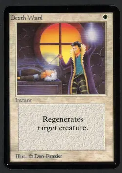 ***Alpha Death Ward (Corner Ding)*** MTG Alpha Magic Kid Icarus - Image 1