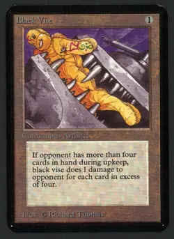 ***Alpha Black Vise (Corner Ding)*** MTG Alpha Magic Kid Icarus - Image 1