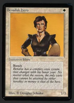 ***Alpha Benalish Hero (Corner Ding)*** MTG Alpha Magic Kid Icarus - Image 1