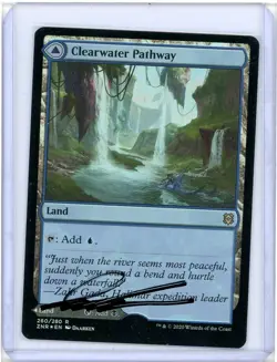 Clearwater Pathway Foil Zendikar Rising Rare Signed Artist Proof MTG - Image 1