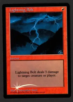 ***FOIL Lightning Bolt Promo*** MTG Promo Magic Kid Icarus - Image 1