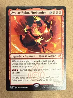 Avatar Roku, Firebender TLE #112 Mythic Regular MTG Non Foil NM - Image 1