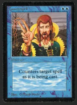 ***Beta Counterspell (Shuffle Bend)*** MTG Beta Magic Kid Icarus - Image 1