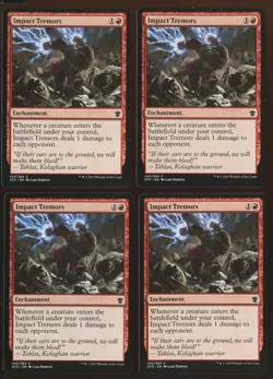 4x Impact Tremors Common Ex/LP Dragons of Tarkir Playset Magic the Gathering MTG - Image 1