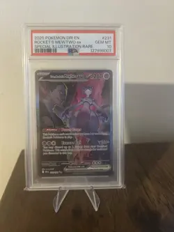 Pokemon 2025 Team Rocket's Mewtwo ex 231/182 SIR Destined Rivals GEM MINT PSA 10 - Image 1