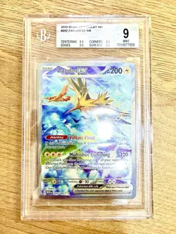 2023 POKEMON MEW EN-151 SPECIAL ILLUSTRATION RARE #202 ZAPDOS EX BGS 9 - Image 1