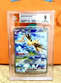 2023 POKEMON MEW EN-151 SPECIAL ILLUSTRATION RARE #202 ZAPDOS EX BGS 9 - Image 3