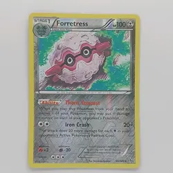 Pokemon XY Flashfire Forretress Reverse Holo Card 60/106 LP - Image 1