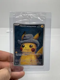 2023 Pokemon Van Gogh Pikachu Grey Felt Hat Promo SVP EN 085 Sealed - Image 5