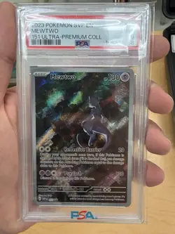Pokemon 2023 Mewtwo 052 Holo Black Star Promo 151 Ultra-Premium Collection PSA 9 - Image 1