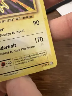 Pokemon TCG Zapdos 42/108 XY: Evolutions Holo - Image 5