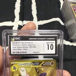 Pokemon Cynthia's Garchomp EX Heat Wave Arena Ultra Rare Holo CGC 10 Japanese - Image 3