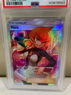 2018 Pokemon Mars Sun & Moon Ultra Prism PSA 9 MINT 154/156 Full Art Ultra Rare - Image 2