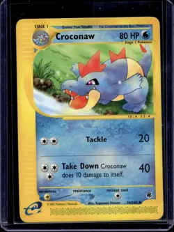 2002 Pokemon Expedition Set Croconaw #74/165 - Image 1