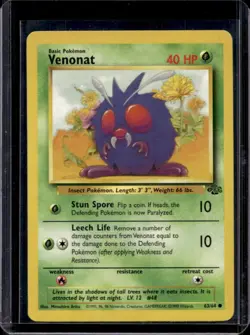 1999 Pokemon Jungle Venonat #63/64 - Image 1