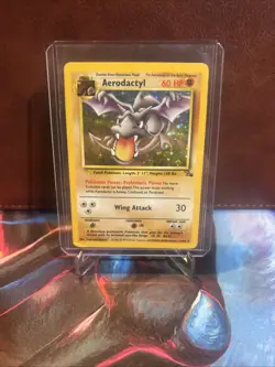Pokemon TCG Aerodactyl Fossil 1/62 Holo 1999-2000 Wizards Base Set Copyright... - Image 1