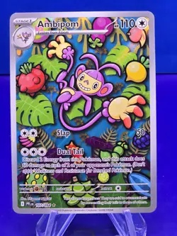 Pokemon TCG Mega Evolutions Phantasmal Flames Ambipom 107/094 Illustration Rare - Image 1