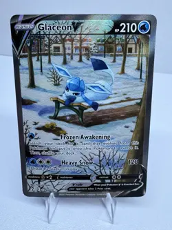 Pokemon Glaceon V Evolving Skies Ultra Rare Full Art Holo 210HP #175/203 - NM - Image 3