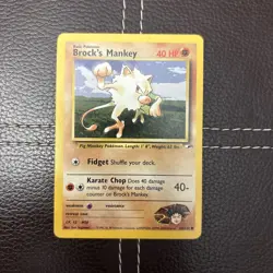 Pokemon TCG - Brock's Mankey - 68/132 - Gym Heroes - LP Common (2000) - Image 1