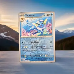 Vaporeon 134/165 Reverse Holo Rare Pokemon 151 Scarlet & Violet NM - Image 1