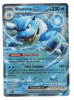 2023 Pokemon Scarlet & Violet 151 Double Rare Holo #9 Blastoise - Image 1