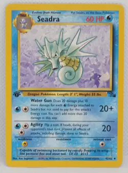 Seadra 42/62 1st Edition Fossil Regular Pokemon TCG - Image 1
