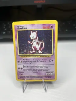 Pokemon TCG Mewtwo Black Star Promo 3 WOTC 1999 WB ‘The First Movie’ (Damaged) - Image 1