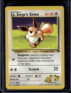 2000 Pokemon Gym Challenge Lt. Surge's Eevee #51/132 - Image 1